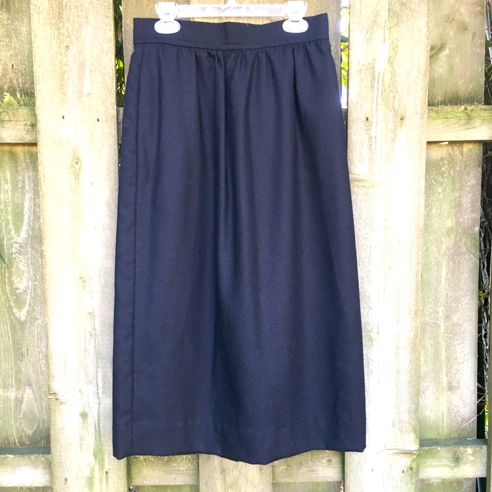 Rafaella Wool Skirt, Black, Size 6
